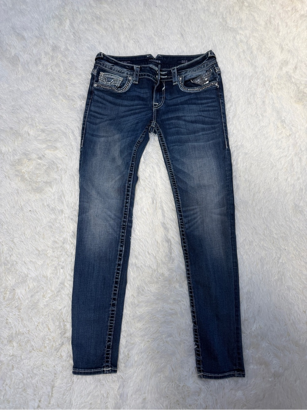 Vigoss Dark Blue Skinny Stretch Jeans